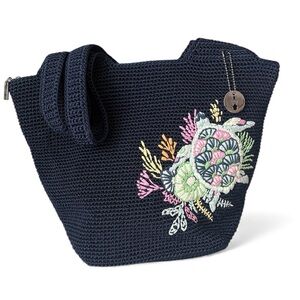 The Sak x Oceana Navy Crochet Shoulder Bag Purse